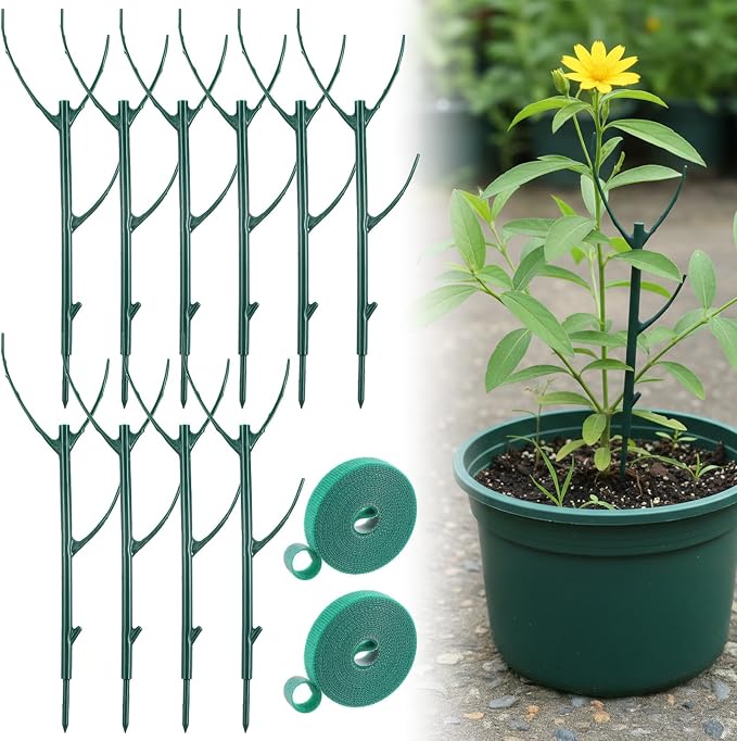 Grevosea 10 Pack Plant Support Stakes, Stackable Monstera Plant Supports by Unknown