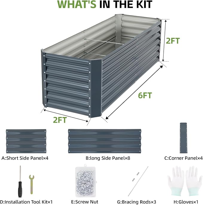 6x2x2ft Raised Garden Bed - Image 2