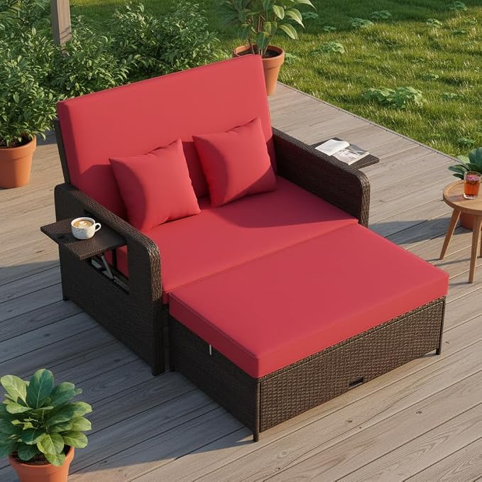 Tangkula Patio Rattan Daybed - Image 2