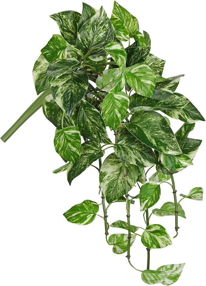 Hollyone Artificial Pothos Hanging Plants 25" Fake Ivy Vine Faux Ivy Pothos by Hollyone