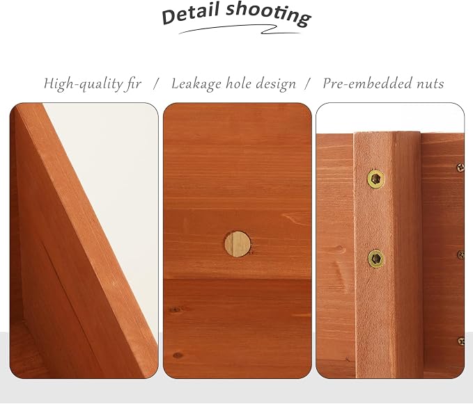 3-Tiers Wooden Raised Garden Bed, Wood Planter Box - Image 7