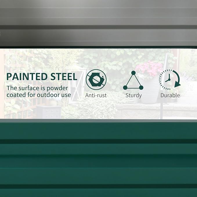Outsunny Galvanized Raised Garden Bed, - Image 3