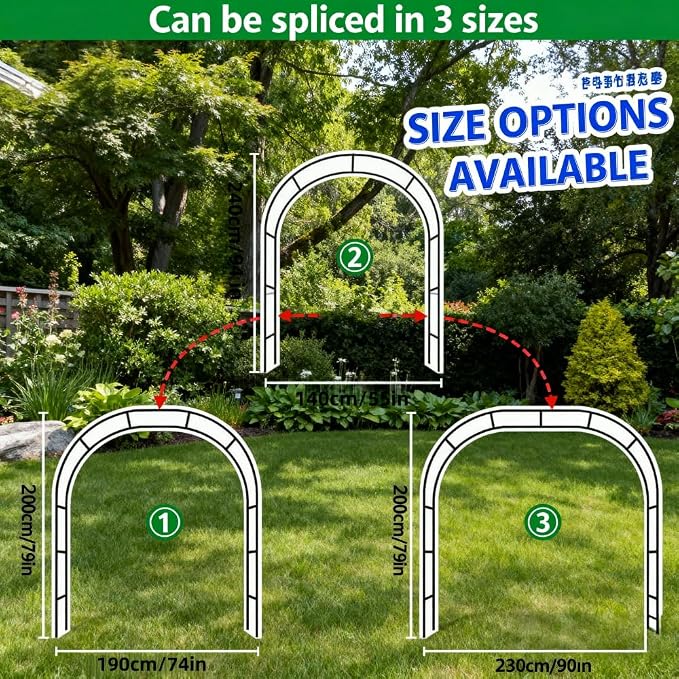 Garden Arch Trellis, Metal Pergola Arbor, Wedding Arch Flowers Frame Backdrop - Image 2