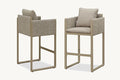 PURPLE LEAF Outdoor Bar Height Stools Set of 4 Aluminum Bar Chairs Modern by PURPLELEAF
