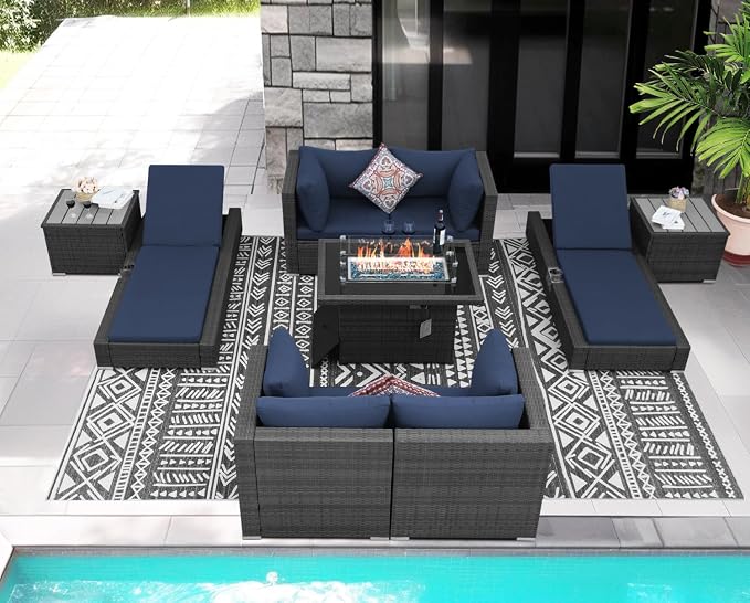 NICESOUL 9 Piece Patio Furniture Set - Image 3