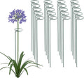 20 Pack 16 Inch Plant Support Stakes, Metal Single stemmed Flower Support by ThealynGardens