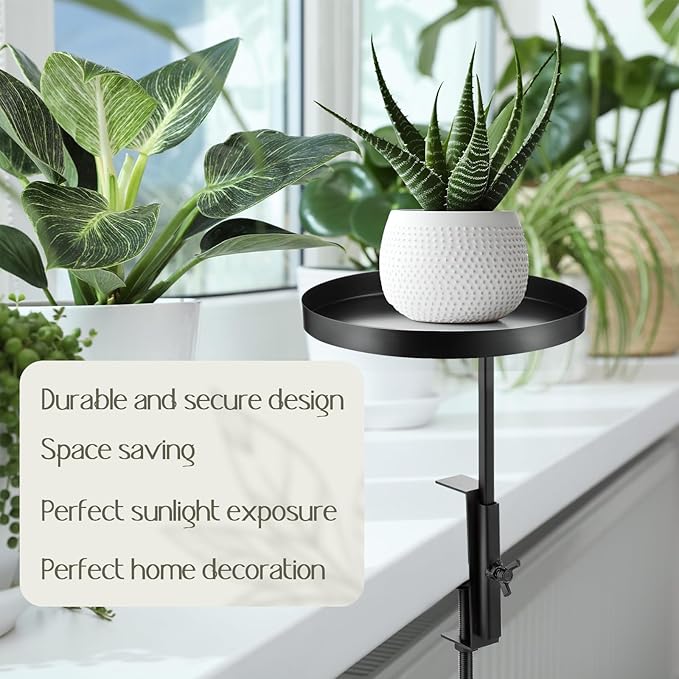 1 Pcs Window Sill Plant Shelf 5.7''D x 12.4''H Adjustable Window Shelf - Image 4