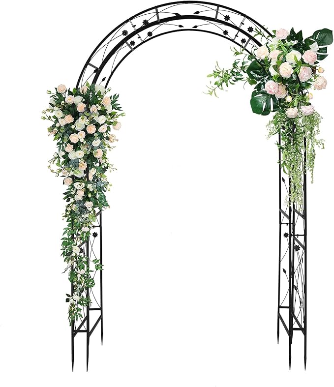VINGLI Garden Arbor, Arch for Wedding Ceremony Party, Christmas Garden Decor - Image 2