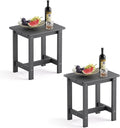 LUE BONA Outdoor Side Table Set of 2, HDPS Small Outdoor Table, Adirondack Side by LUEBONA