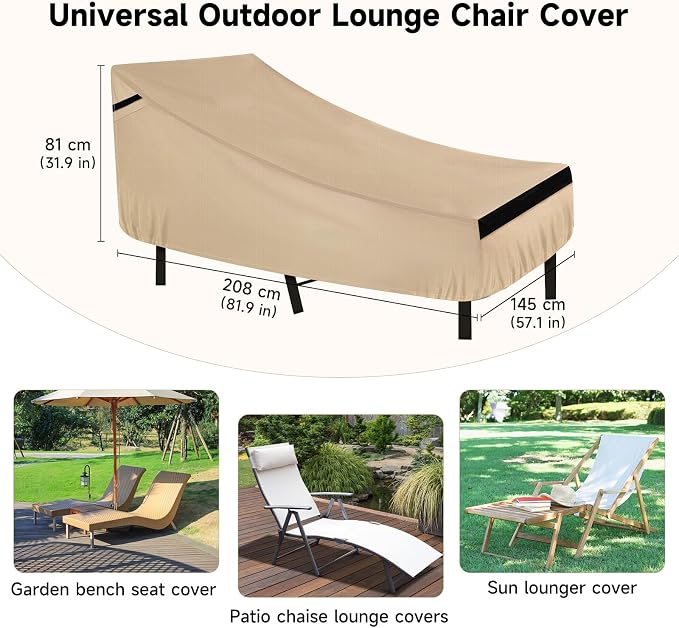 NEVERLAND Waterproof Patio Lounge Chair Cover, Outdoor Chaise Lounge Covers - Image 3
