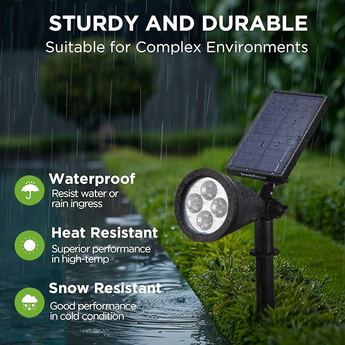 InnoGear Solar Lights Outdoor Lighting Waterproof Landscape Spotlights - Image 5