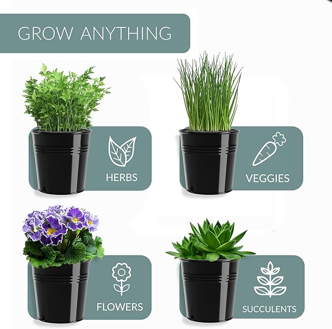 Barnyard Designs Indoor Herb Garden Planter Set - Image 6