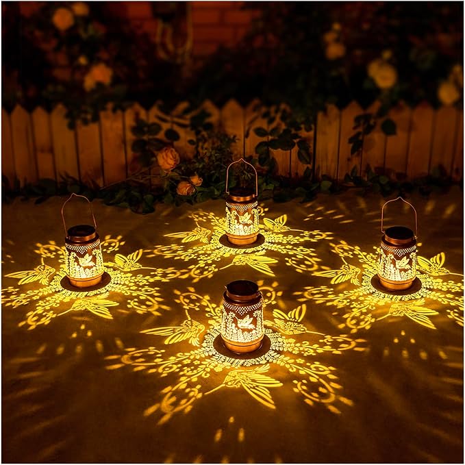 2 Pack Hummingbird Solar Lanterns Outdoor Waterproof Hanging Solar Lights - Image 7
