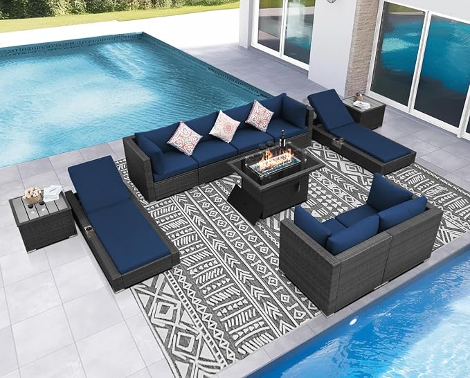NICESOUL 11 Piece Sectional Patio Set - Image 3