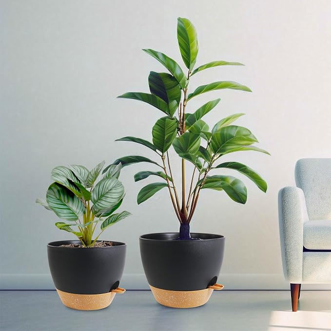 10/9/8 inch Medium Self Watering Pots, Plant Pots - Image 7