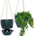 10 Inch Self Watering Hanging Pots, 2 Pack Hanging Planters by SwinDuck