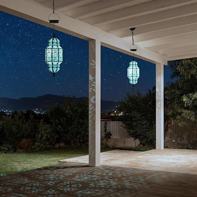 18 Inch High Large Hanging Solar Lights Outdoor Garden Decor, Decorative - Image 3