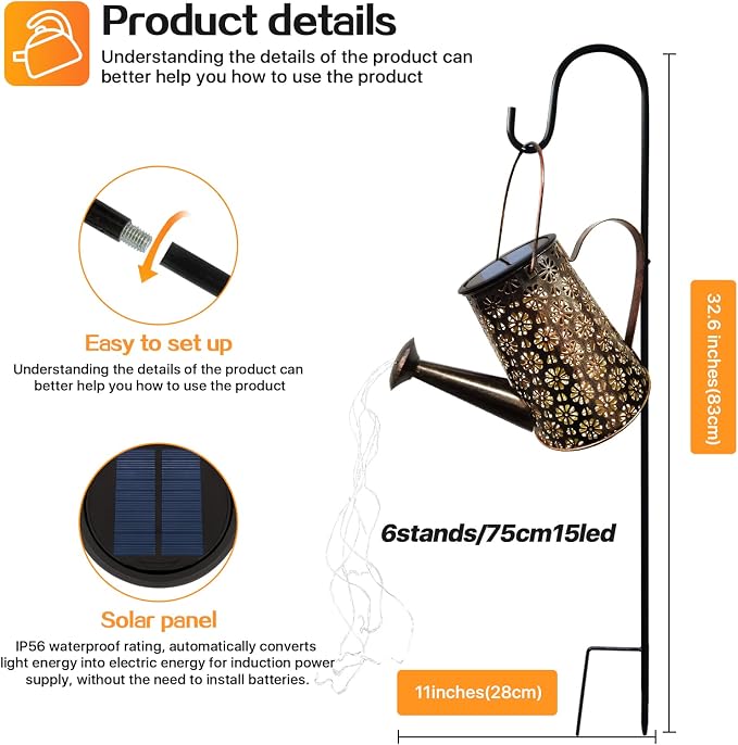 Outdoor Solar Watering Can - Image 8