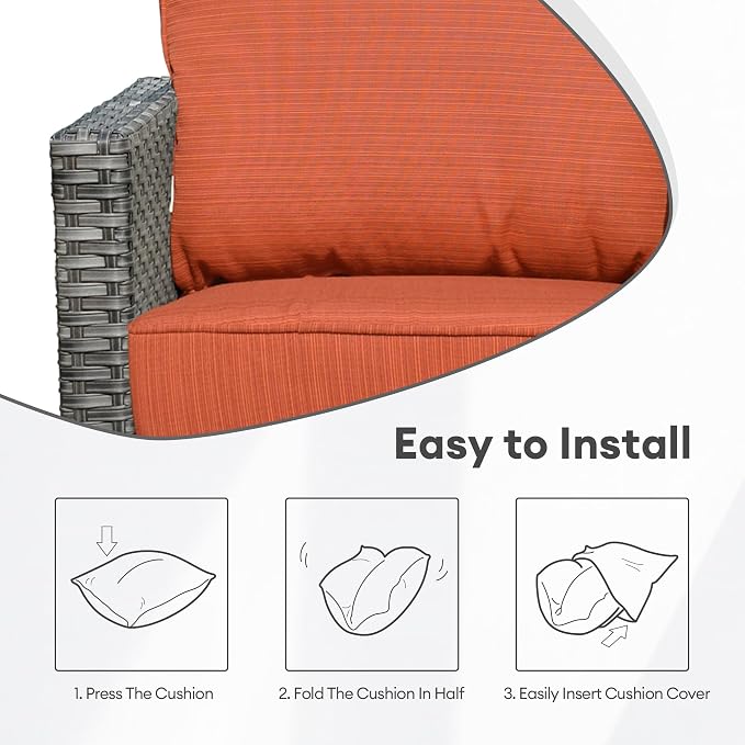 ovios Patio Cushion Covers, Waterproof Cushion Cover - Image 7