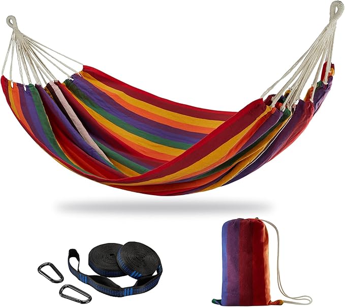 Brazilian Double Hammock with Tree Straps, Extra Large 240x160cm, 2 Persons by CHULIM