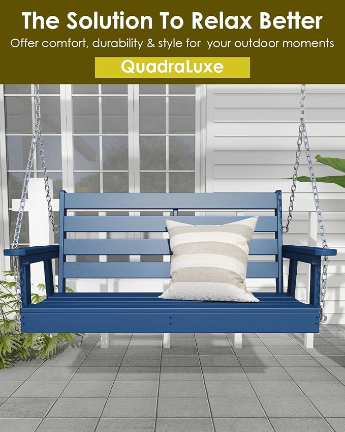GREENVINES Porch Swing | 51’’ | HDPE Plastic | - Image 6