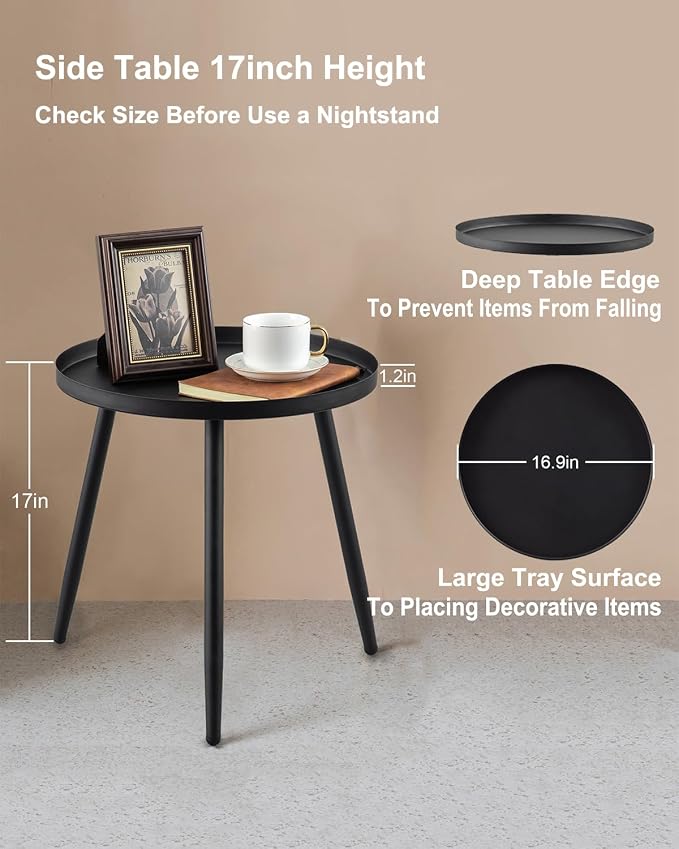 AOJEZOR Side Table: End Table for Indoor Use - Image 2
