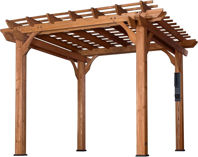 Backyard Discovery Beaumont 10' x 10' Traditional Cedar Wood Pergola Kit by BackyardDiscovery