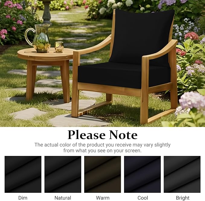 downluxe 22x22 Outdoor Chair Cushions, Waterproof Fade Resistant Patio - Image 8