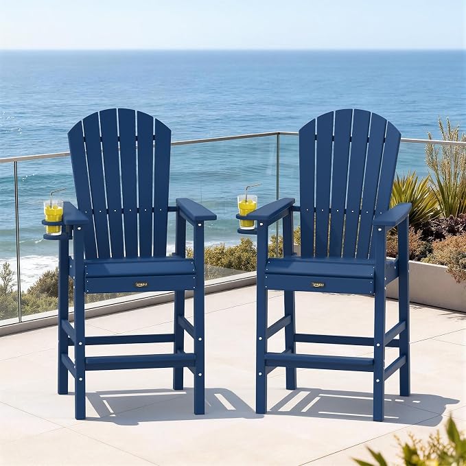 VINGLI Tall Adirondack Chair, All-Weather Plastic Adirondack Chair - Image 2
