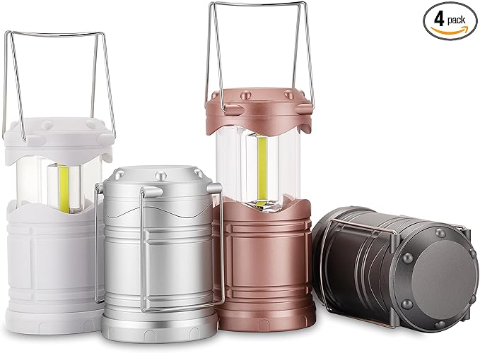 Lichamp LED Camping Lantern, 4 Pack Battery Powered Flashlight by Lichamp