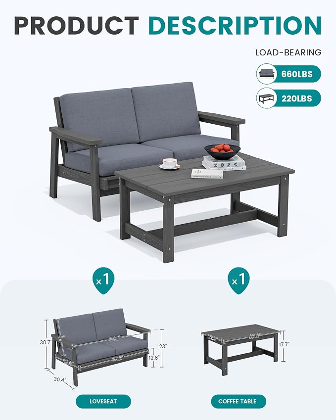 SERWALL Outdoor Loveseat - Image 2