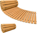 LINSHRY 6FT Wooden Garden Pathway, Outdoor Roll Out Decorative Garden Walkway by Linshry