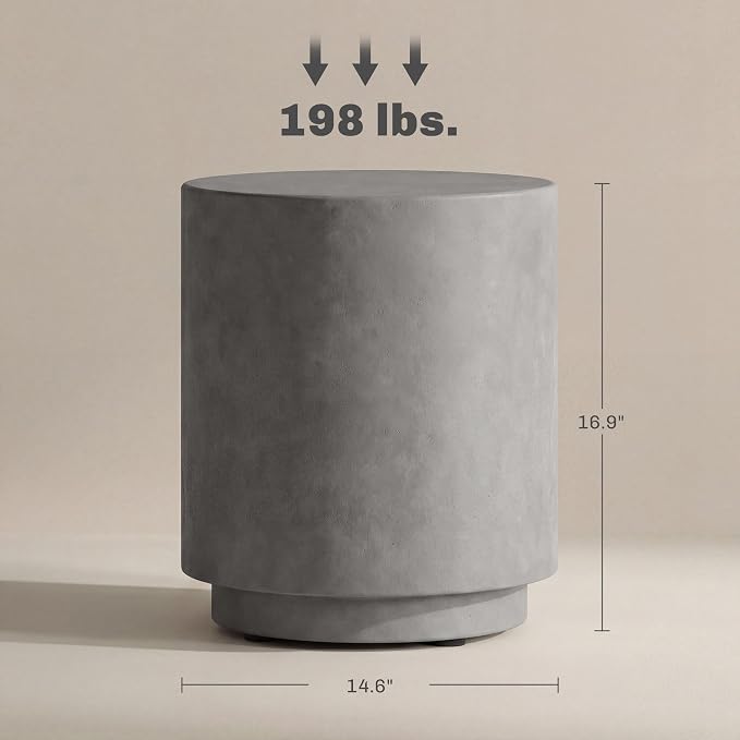 HOMCOM Outdoor Side Table, Round Small End Table - Image 3
