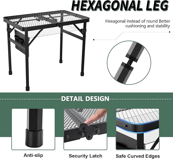 Folding Table, 2x1.3 FT Camping Table - Image 3