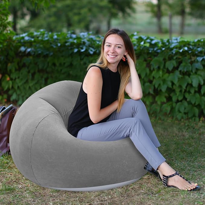 Realspring Inflatable Bean Bag Chairs Outdoor Blow up Camping Chairs Inflatable - Image 6