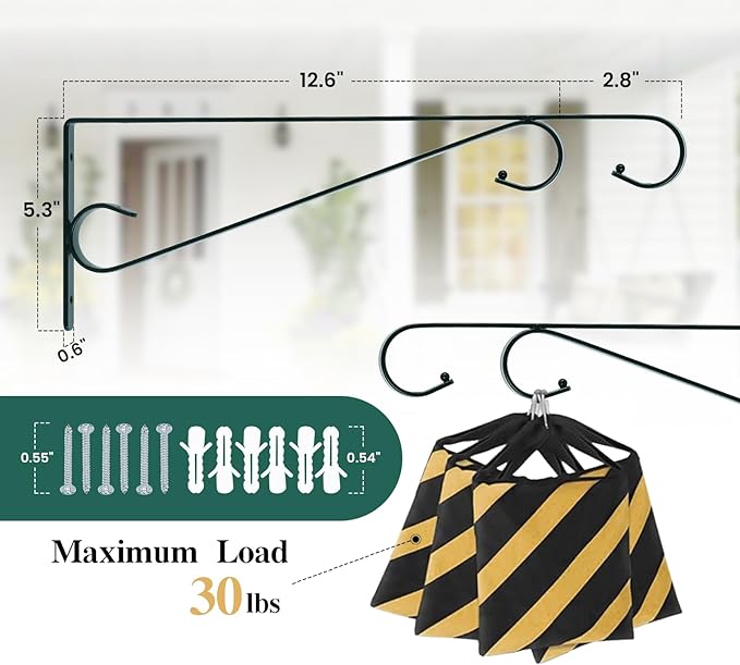 Plant Hangers Outdoor Plant Hooks Heavy Duty Iron Plant Hanger Hook - Image 3