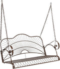 VINGLI Upgraded Metal Patio Porch Swing, 660 LBS Weight Capacity Steel Porch by VINGLI