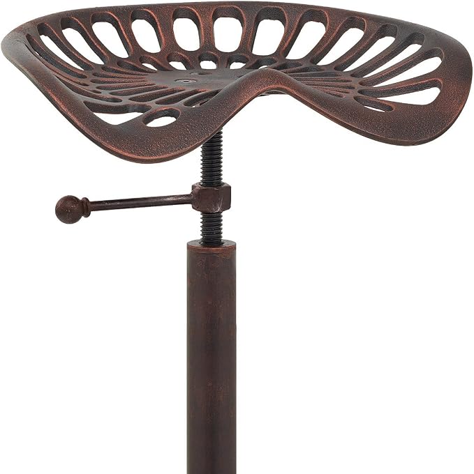 Diwhy Rustic Industrial Farmhouse Tractor Seat Adjustable Bar Stool Industrial - Image 7