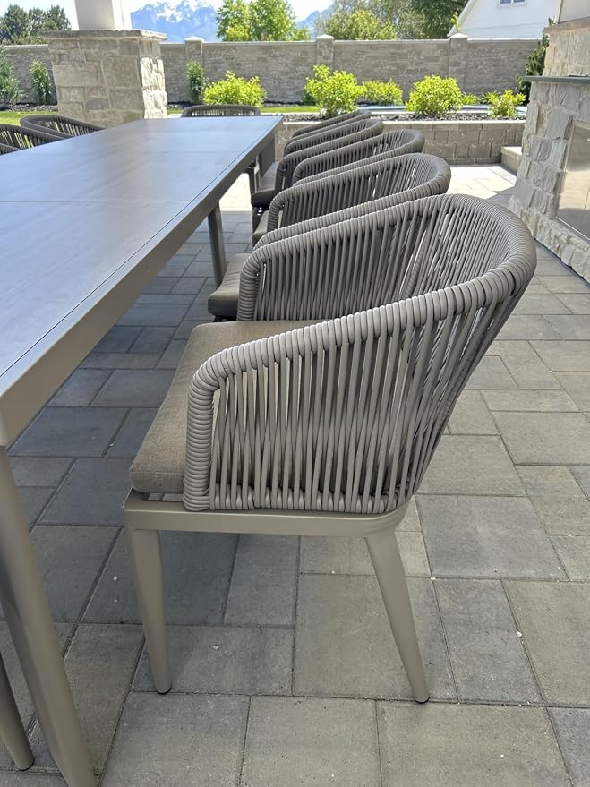 PURPLE LEAF 13 Pieces Outdoor Dining Set Patio Dining Furniture Set Aluminum - Image 2