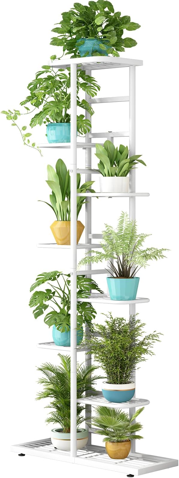 LINZINAR Plant Stand Metal Indoor Outdoor 8 Tier 9 Potted Multiple Flower Pot by LINZINAR