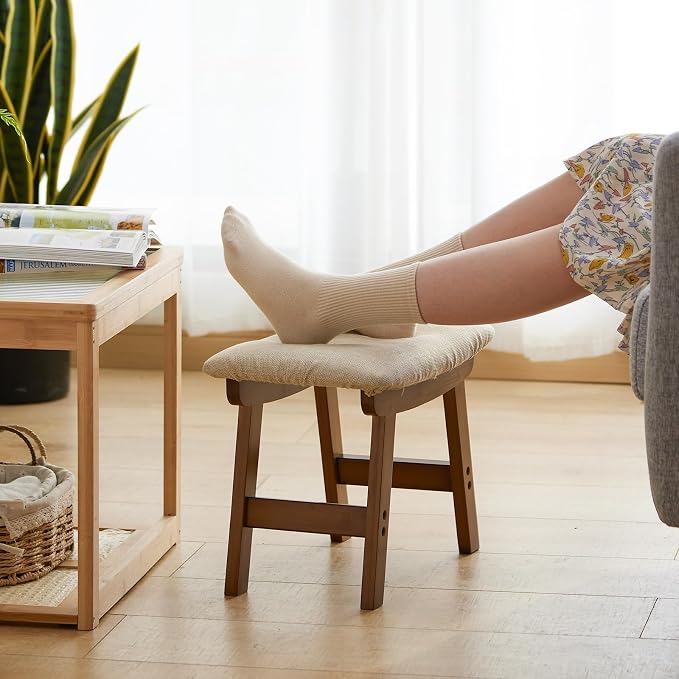 Foot Stool Ottoman Foot Rest Under Desk, Small Stool - Image 7