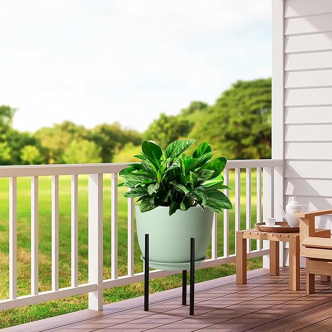 12inch Large Plant Pot, Modern Plastic Planter - Image 5