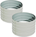 2x2x1.5ft-2pcs-Oval Raised Garden Bed Kit, Galvanized Planter Garden Boxes by kingddeergardenbed