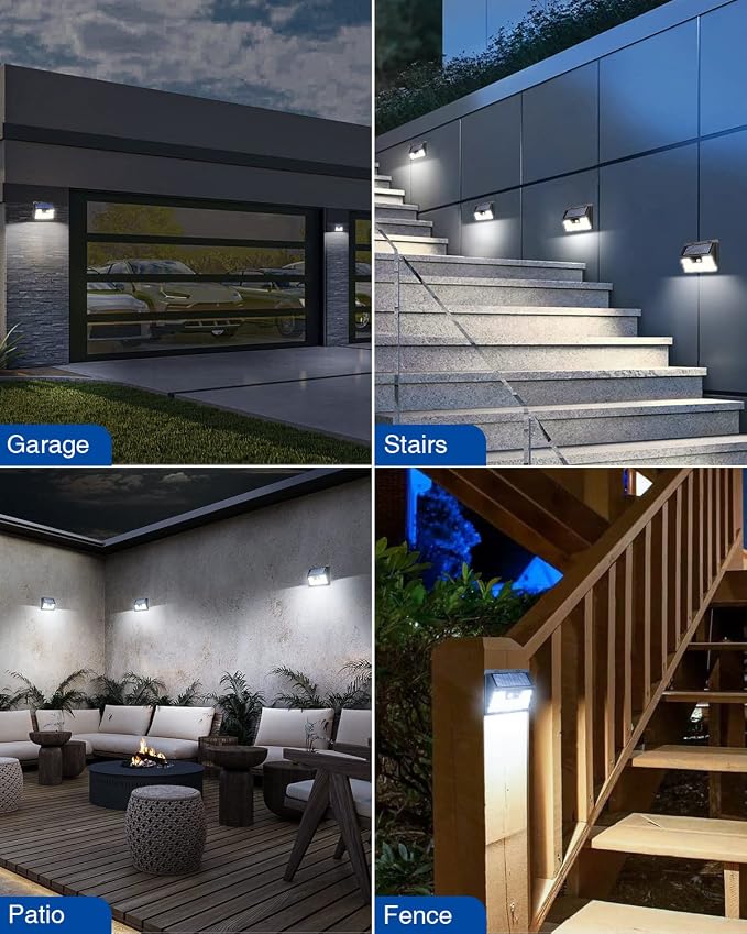 Peasur Solar Powered Lights Outdoor, 140 LED 8Pack Motion Sensor Light Outside - Image 2