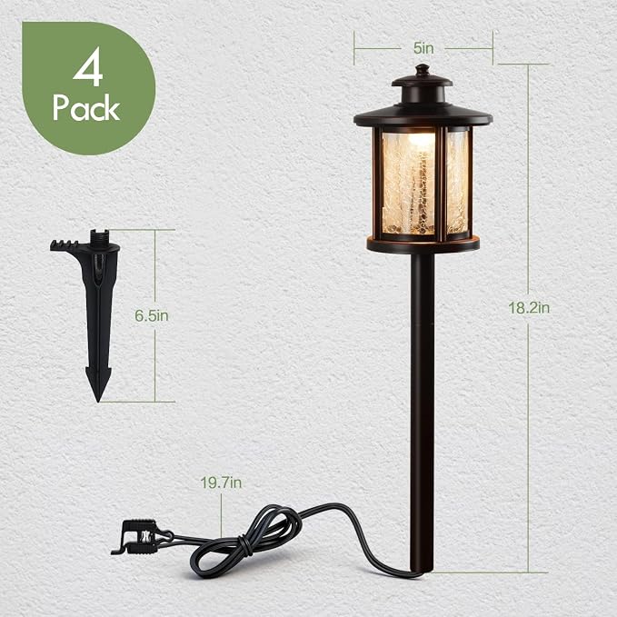 LITFIT Low Voltage Landscape Lighting, 12V 3.4W 155LM 3000K Outdoor Path Lights - Image 5