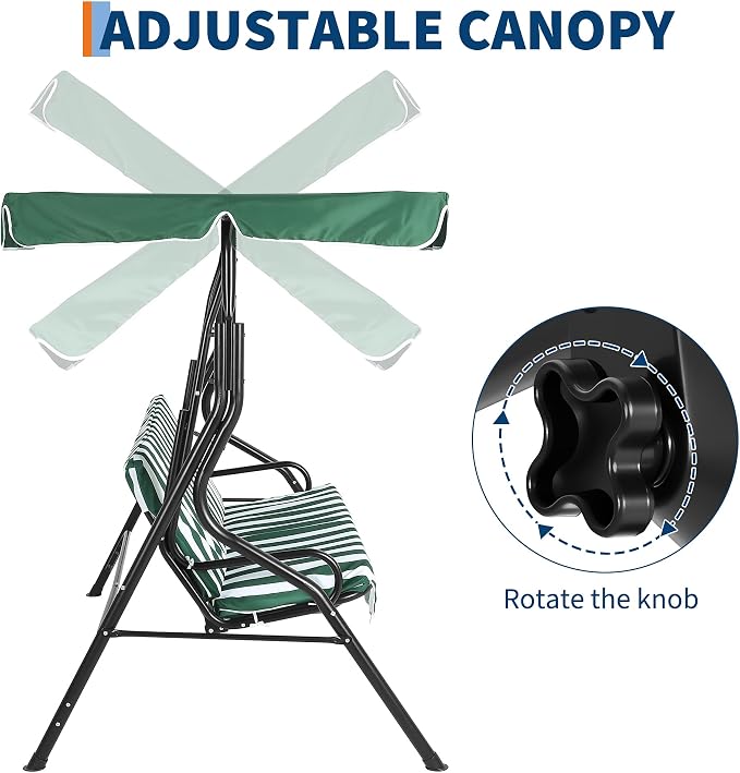 GarveeLife Outdoor Porch Swing Chair - Image 3