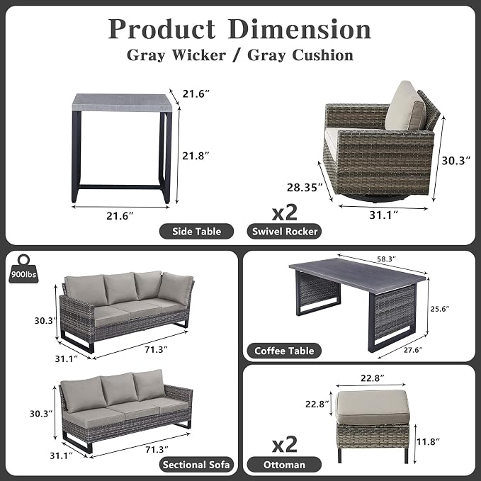 Belord Patio Sectional Furniture Set - Image 3