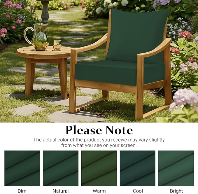 downluxe 22x22 Outdoor Chair Cushions, Waterproof Fade Resistant Patio - Image 8