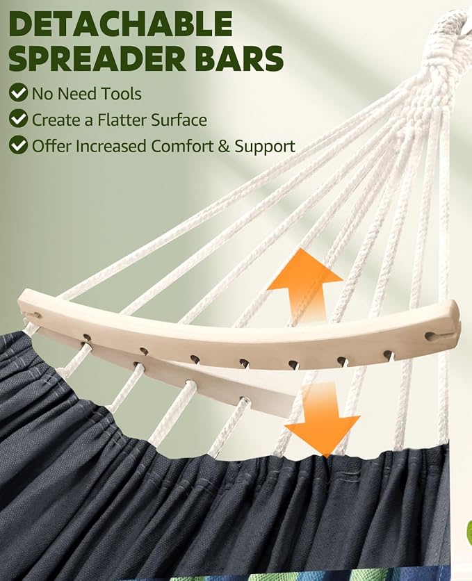 Chihee Hammock for Stand 9.8ft x 4.9ft Soft Cotton Hammock Holds Up to 660lbs - Image 3