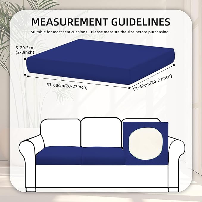 8Pcs Stretch Patio Cushion Covers, Outdoor Couch Covers Replacement, Outdoor - Image 2